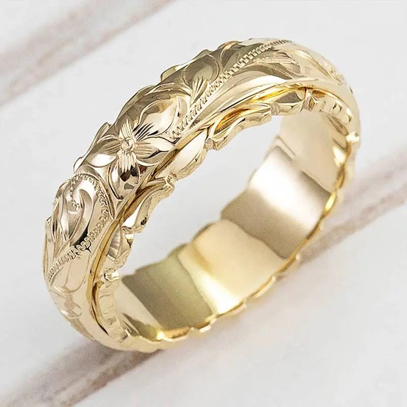 Vintage Golden Flower Ring