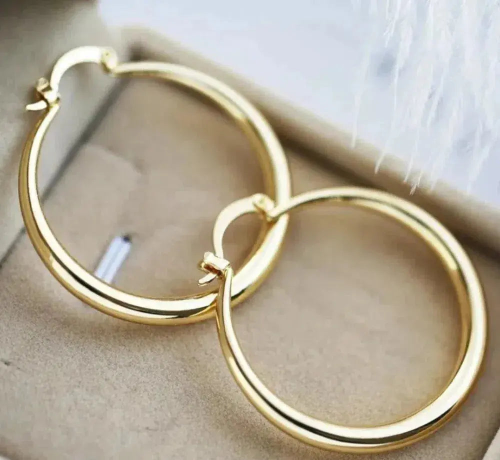 Large hoop earrings