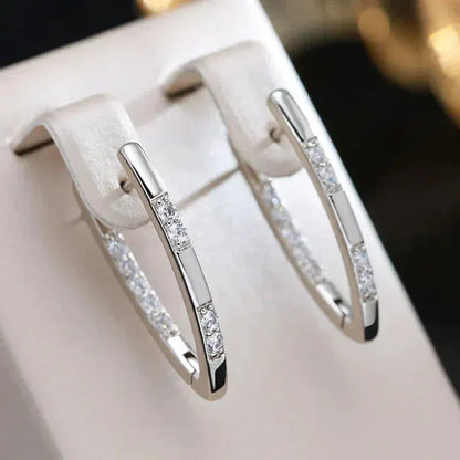 Elegant Zirconia Earrings in Golden
